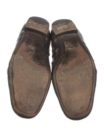 Miu Miu Patent Leather Ruffle Embellishment Ballet Flats