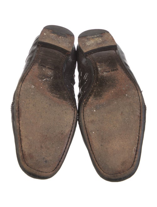 Miu Miu Patent Leather Ruffle Embellishment Ballet Flats