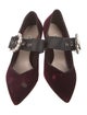 Miu Miu Faux Pearl Accents Velvet Pumps
