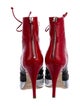 Miu Miu Leather Colorblock Pattern Lace-Up Boots
