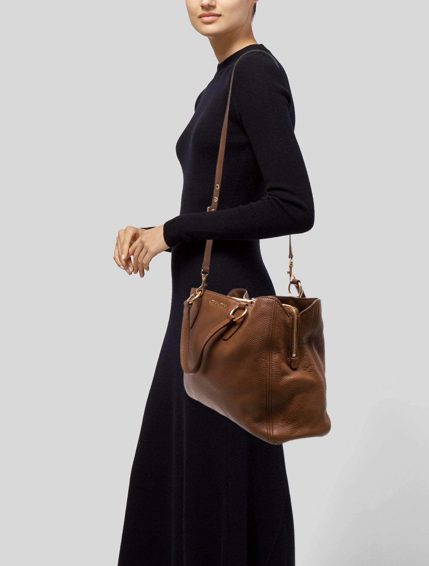 Miu Miu Leather Top Handle Bag