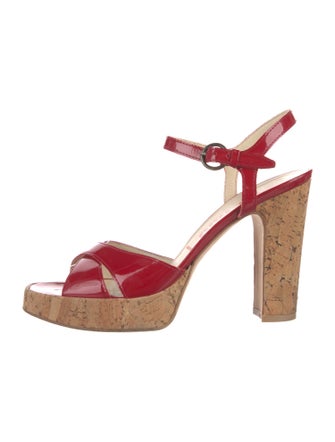 Miu Miu Patent Leather Sandals