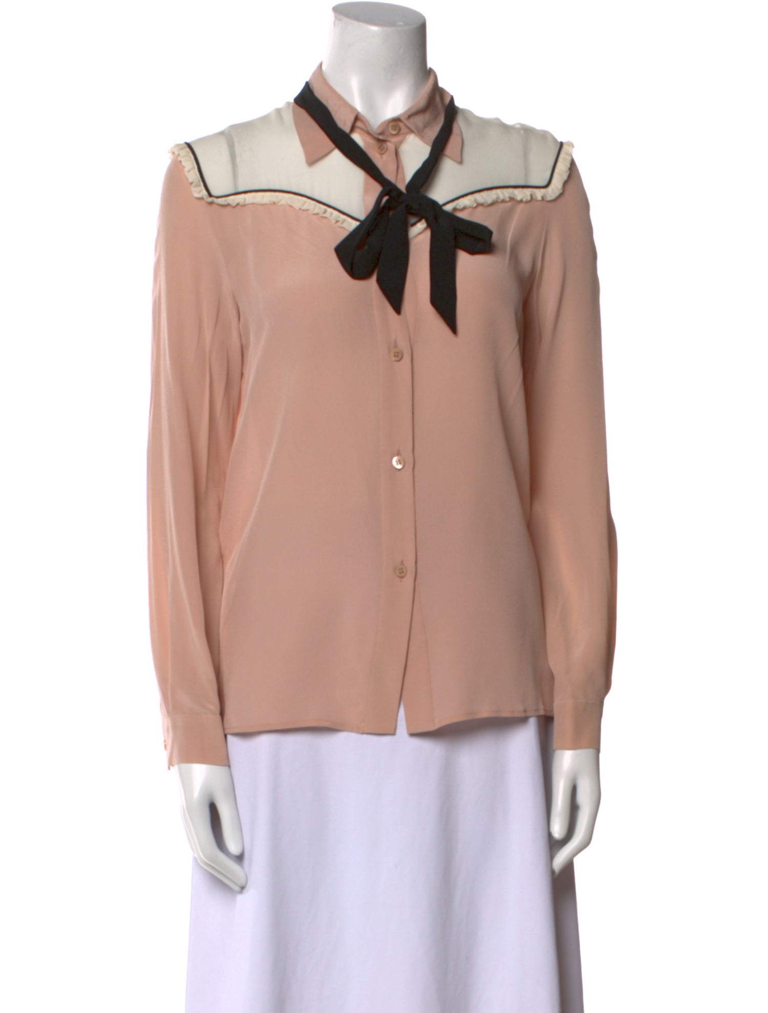 Miu Miu 2016 Silk Button-Up Top