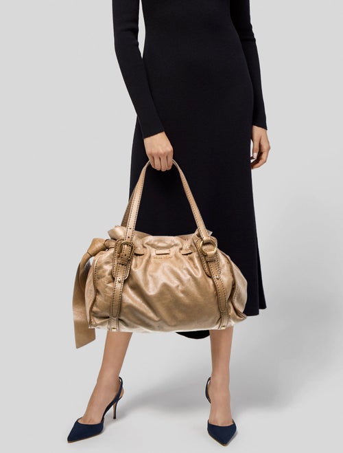 Miu Miu Leather Top Handle Bag