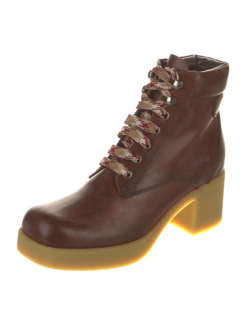 Miu Miu Leather Combat Boots