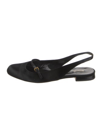 Miu Miu Satin Slingback Flats