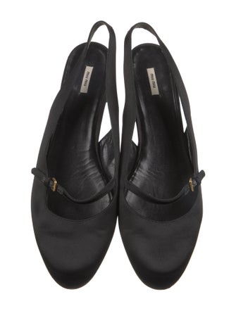 Miu Miu Satin Slingback Flats