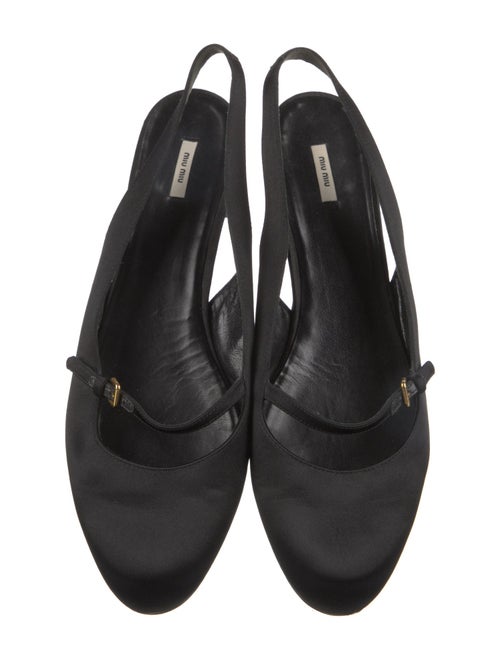 Miu Miu Satin Slingback Flats