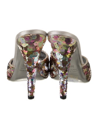Miu Miu Sequins Sequin Embellishments Slides