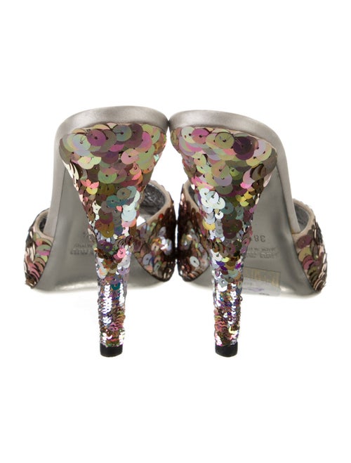 Miu Miu Sequins Sequin Embellishments Slides