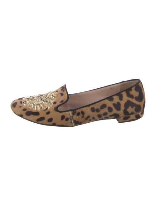 Miu Miu Ponyhair Animal Print Loafers