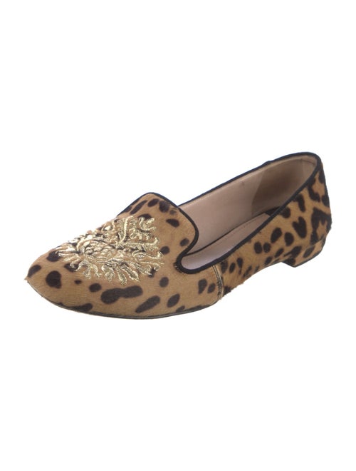 Miu Miu Ponyhair Animal Print Loafers