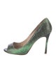 Miu Miu GG Embossed Snakeskin Pumps