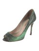 Miu Miu GG Embossed Snakeskin Pumps