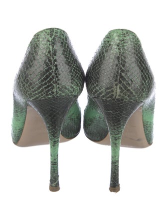 Miu Miu GG Embossed Snakeskin Pumps