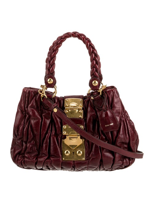 Miu Miu Leather Top Handle Bag