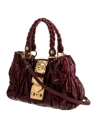 Miu Miu Leather Top Handle Bag