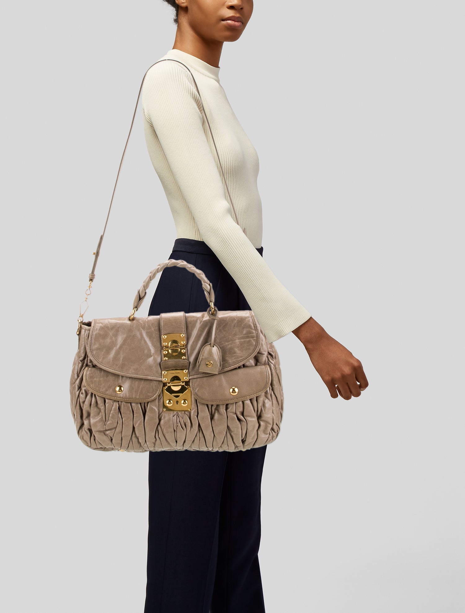 Miu Miu Leather Shoulder Bag