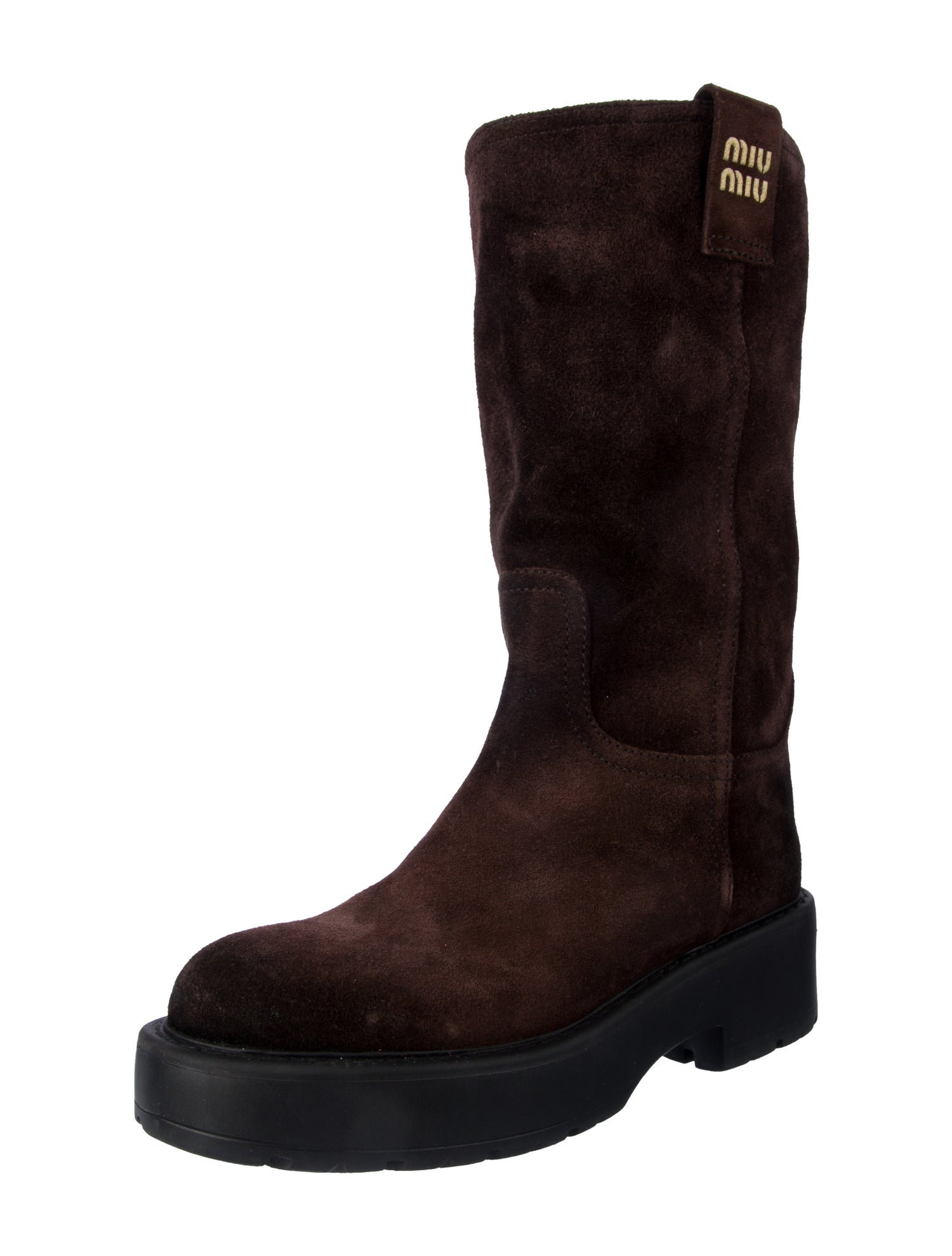 Miu Miu Suede Moto Boots