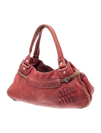Miu Miu Leather Top Handle Bag