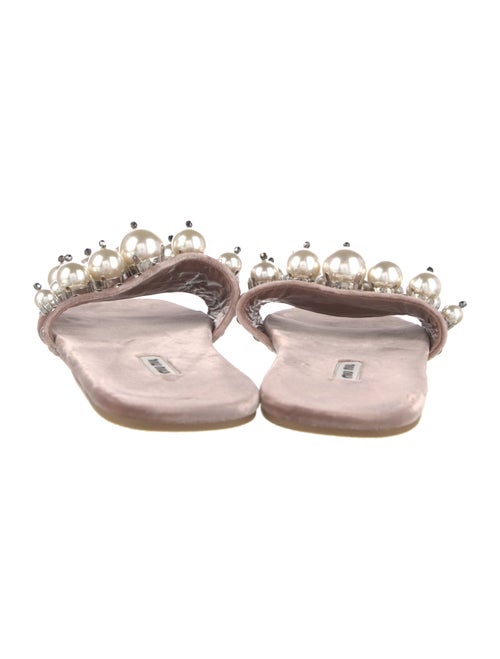 Miu Miu 2017 Faux Pearl Accents Slides