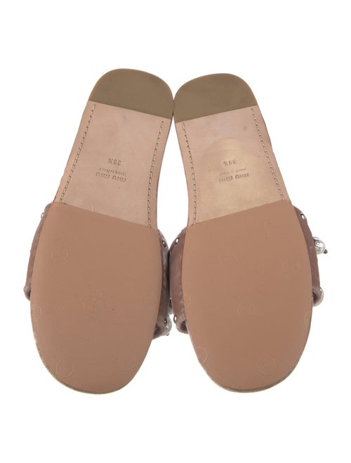 Miu Miu 2017 Faux Pearl Accents Slides