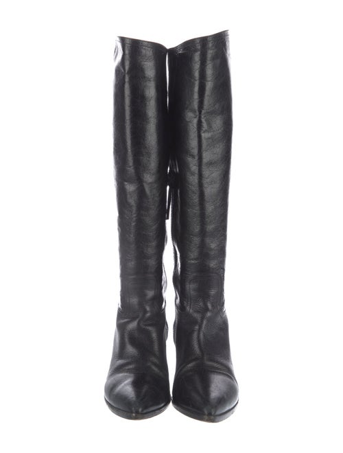 Miu Miu Leather Riding Boots