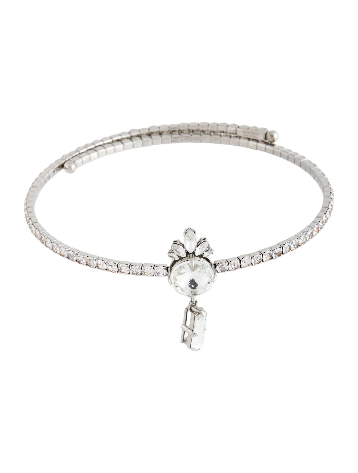 Miu Miu Crystal Embellished Choker Necklace