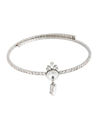 Miu Miu Crystal Embellished Choker Necklace