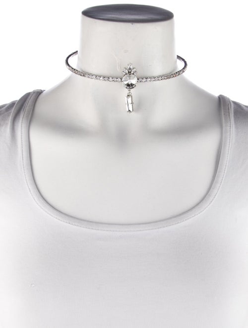 Miu Miu Crystal Embellished Choker Necklace