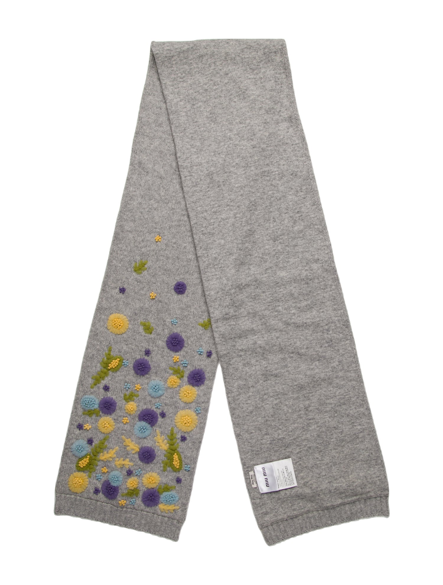 Miu Miu Virgin Wool Printed Scarf