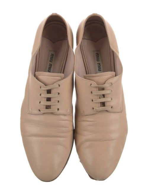Miu Miu Leather Crystal Embellishments Oxfords