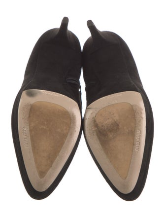 Miu Miu Suede Crystal Embellishments Boots