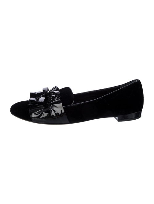 Miu Miu Velvet Bow Accents Flats