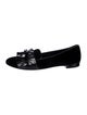 Miu Miu Velvet Bow Accents Flats