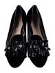 Miu Miu Velvet Bow Accents Flats