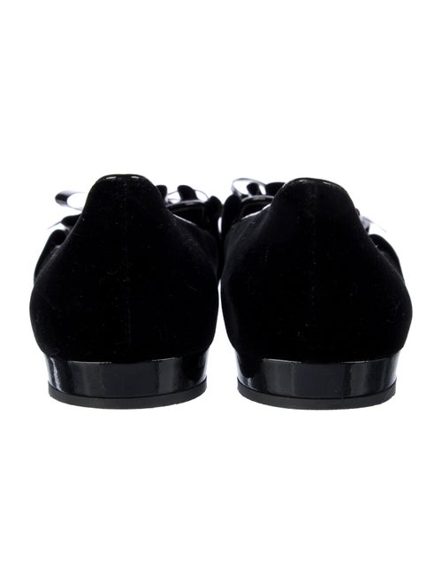 Miu Miu Velvet Bow Accents Flats