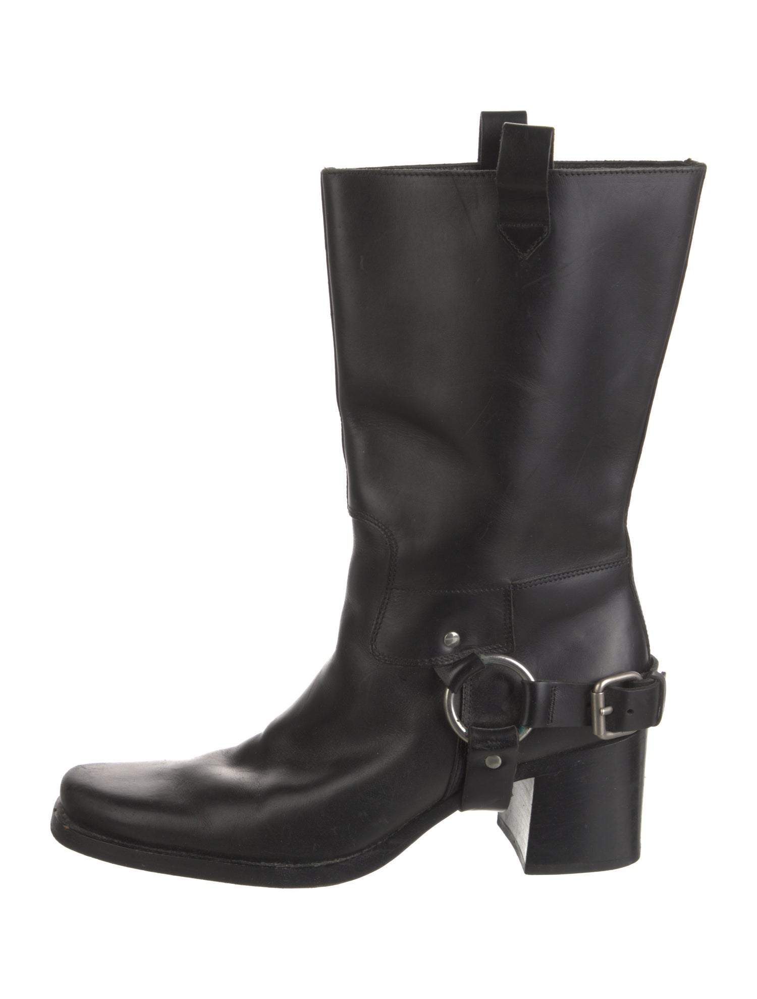 Miu Miu Leather Moto Boots