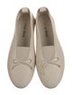 Miu Miu Leather Bow Accents Ballet Flats