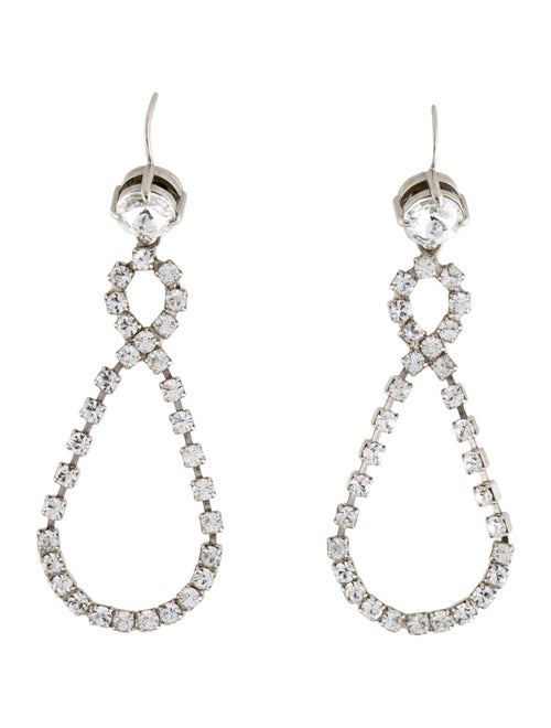 Miu Miu Crystal Teardrop Drop Earrings