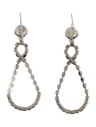 Miu Miu Crystal Teardrop Drop Earrings