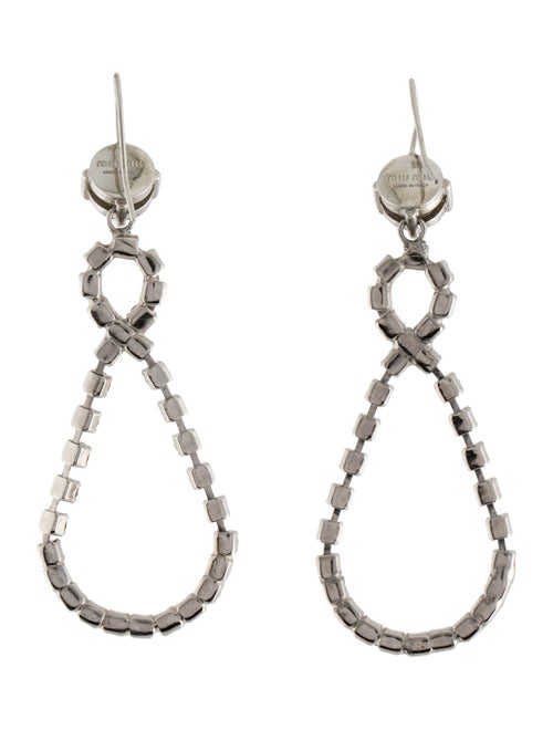 Miu Miu Crystal Teardrop Drop Earrings