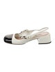 Miu Miu Faux Pearl Accents Patent Leather Slingback Pumps