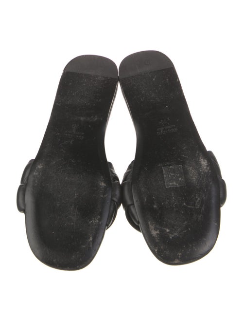 Miu Miu Leather Braided Accents Slides