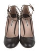 Miu Miu Leather Studded Accents Pumps