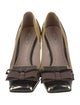 Miu Miu Patent Leather Bow Accents Pumps