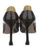 Miu Miu Patent Leather Bow Accents Pumps
