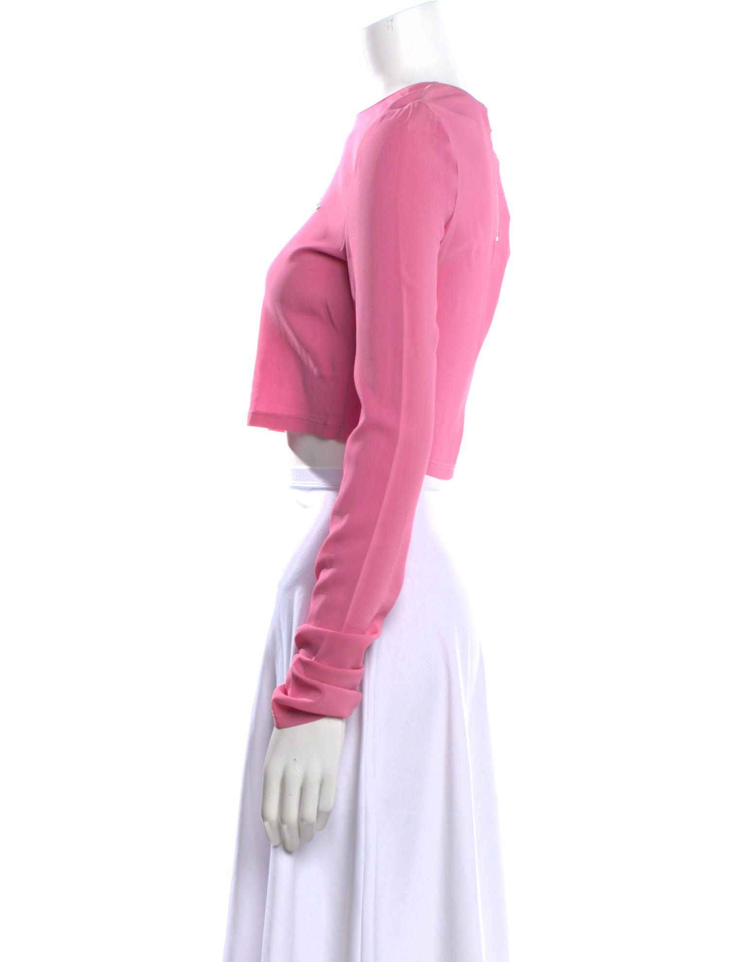 Miu Miu Script Logo Cashmere Crop Top w/ Tags