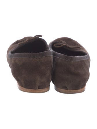 Miu Miu Satin Bow Accents Mary Jane Flats