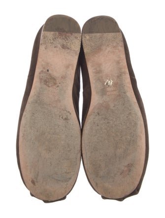 Miu Miu Satin Bow Accents Mary Jane Flats